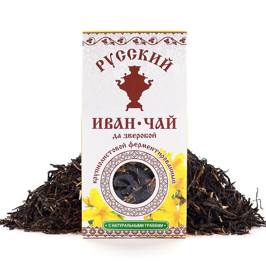 Русский Иван-чай ферментированный со зверобоем 50 гр оптом от вологодских производителей с доставкой по Санкт-Петербургу
