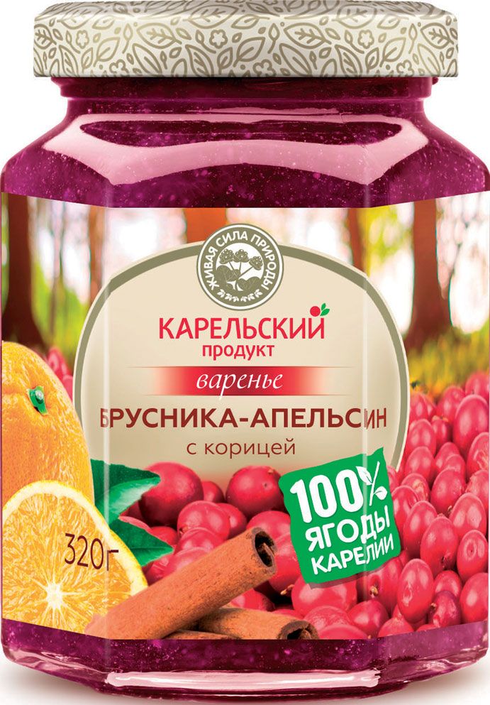 Изображение Варенье из брусники и апельсина с корицей «домашнее»  от Вологодского молочного дома