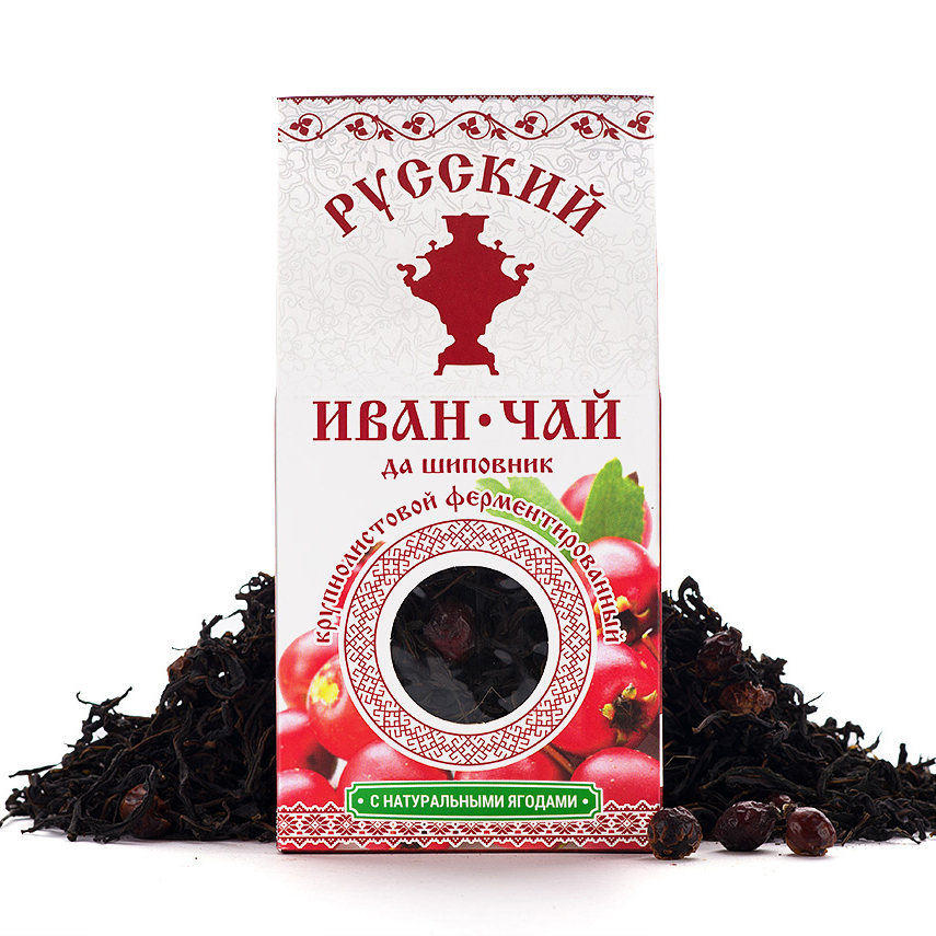 Русский Иван-чай ферментированный с шиповником 50 гр оптом от вологодских производителей с доставкой по Санкт-Петербургу